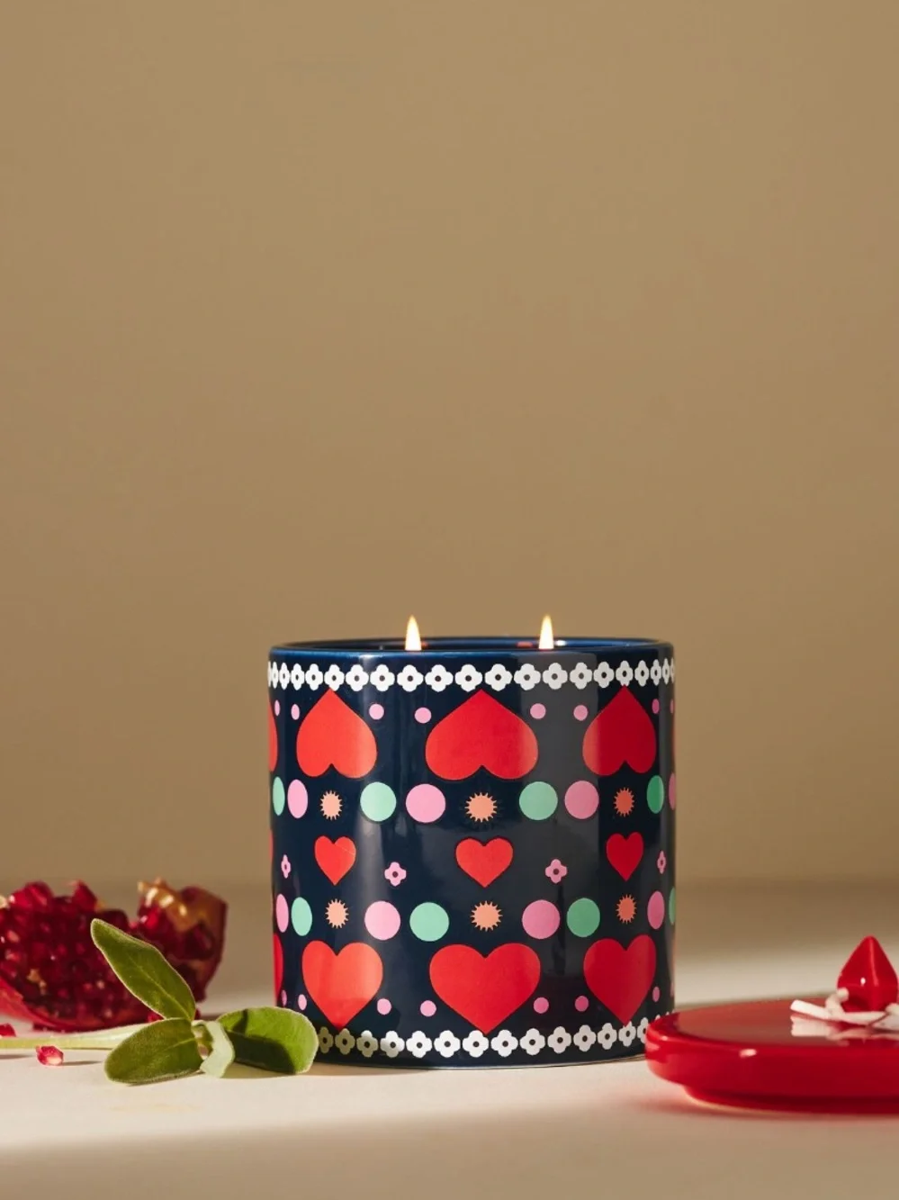Candle‎ ⭐️Maeve floral pomegranate and sage Plum Blossom Ceramic